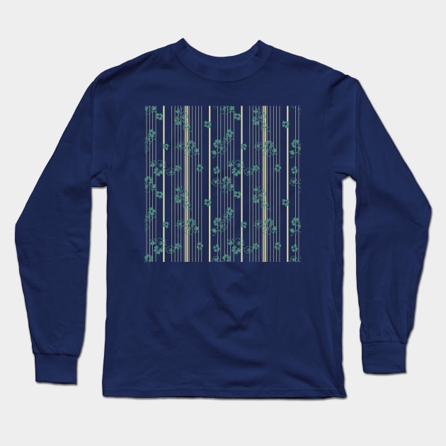 Green Flowers Long Sleeve T-Shirt by ilhnklv